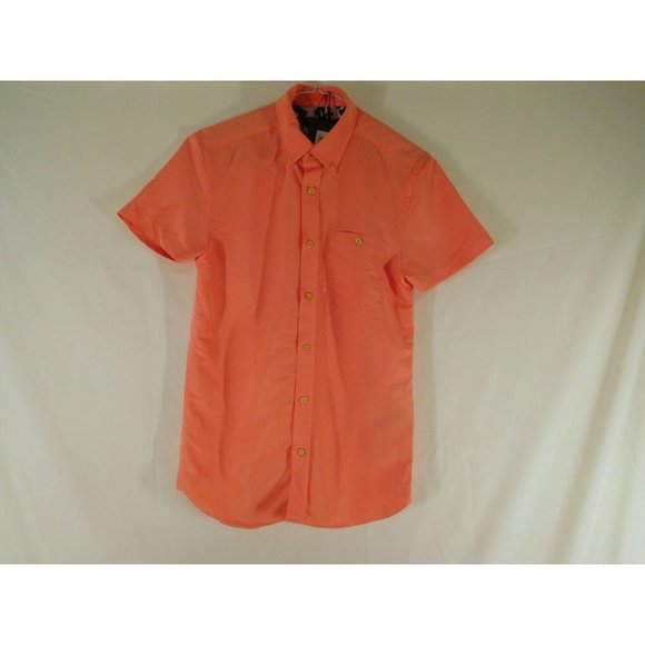 New Ted Baker Size 1 CORAL SS DOBBY SHIRT Short Sleeves Men Button Front - Picture 8 of 8